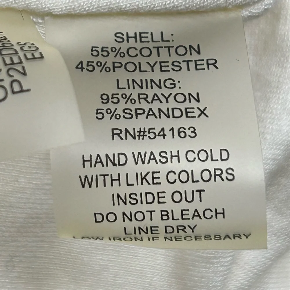 Calvin Klein NWT Burnout White Shift‎ Dress Size PL Beach Resort Vacation Summer - Picture 11 of 13